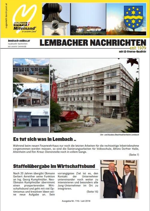 Gemeindezeitung Lembach Juli 2018