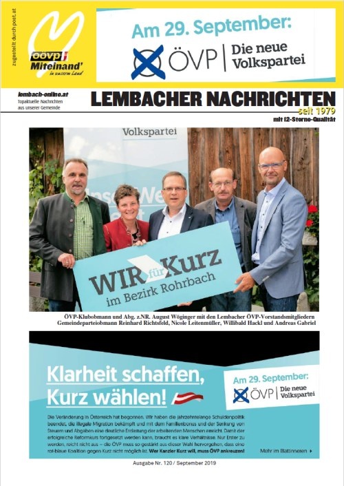 Gemeindezeitung Lembach September 2019