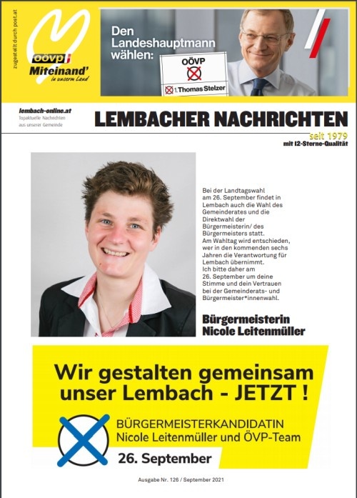 Gemeindezeitung Lembach September 2021