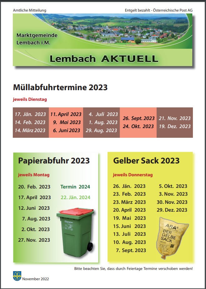 Gemeindezeitung Hörbich November 2022