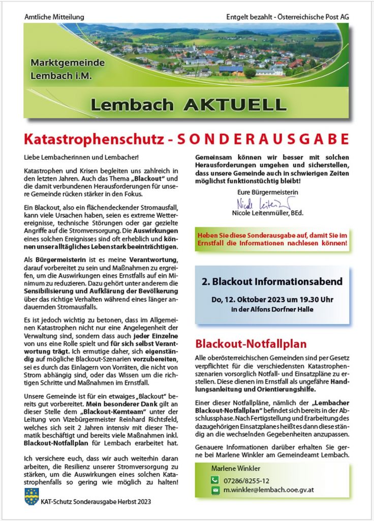 Gemeindezeitung Hörbich September 2023