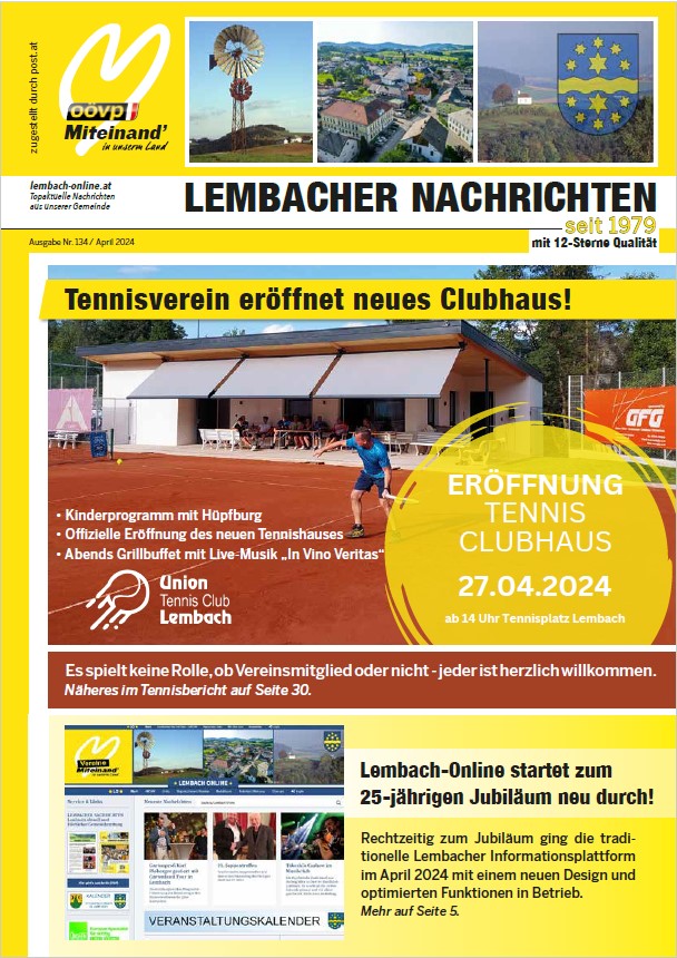 Gemeindezeitung Lembach April 2024