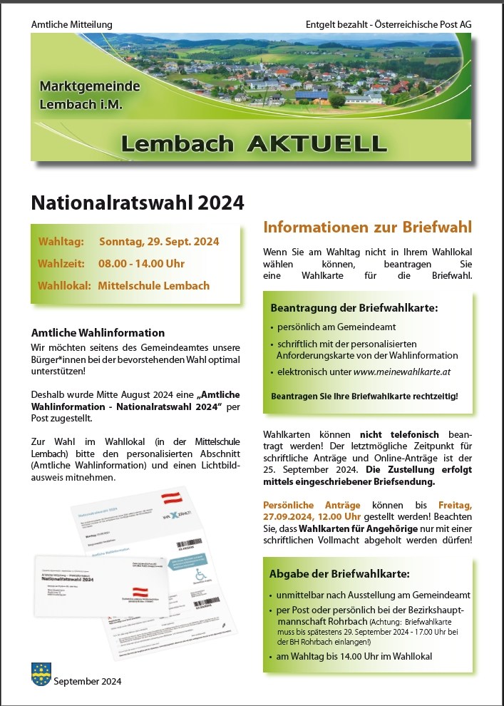 Gemeindezeitung Hörbich September 2024